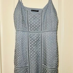 Abercrombie and Fitch Mini Summer Sundress Blue Eyelet and Lace Size Large